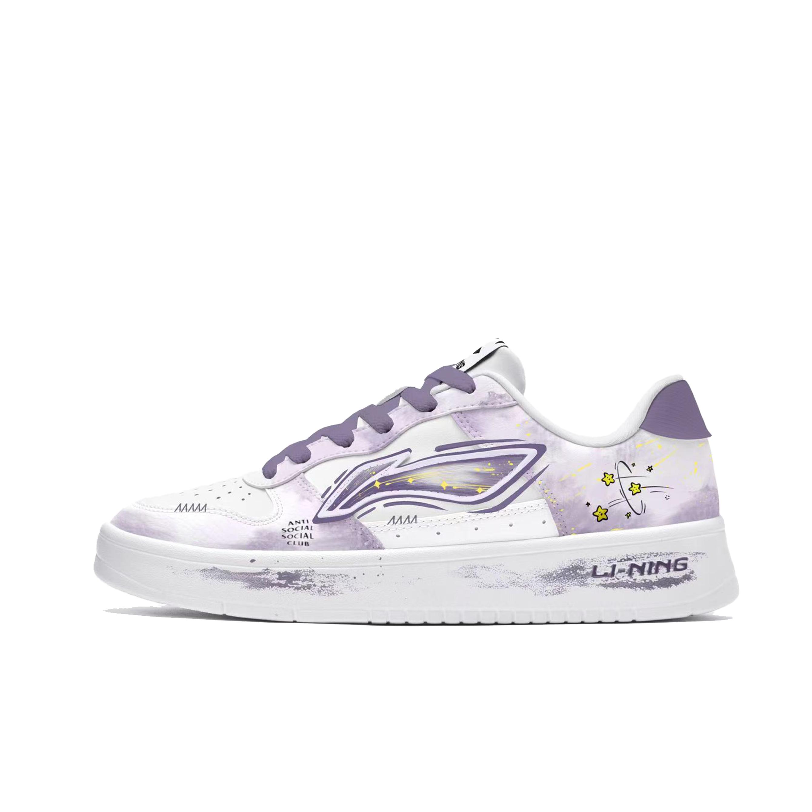 Li Ning Stellar Wander Амортизирующие Низкие Скейтбордические Кроссовки Мужские Фиолетовые AGCS419-1(КомандаМ-) 40