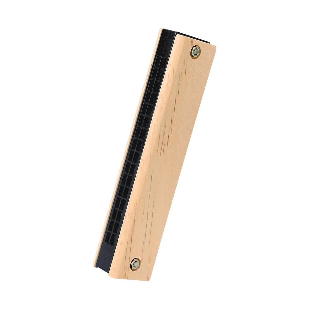 Children's harmonica made of wood, diatonic, 16 holes, for boys and girls, music training