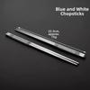 5 pairs Reusable Chinese Chopsticks Non-slip Metal Chop Sticks Sushi Chopstick  Cutlery Sets
