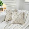 Bohemian Flocked Embossed Tassel Woven Lumbar Pillow Cover