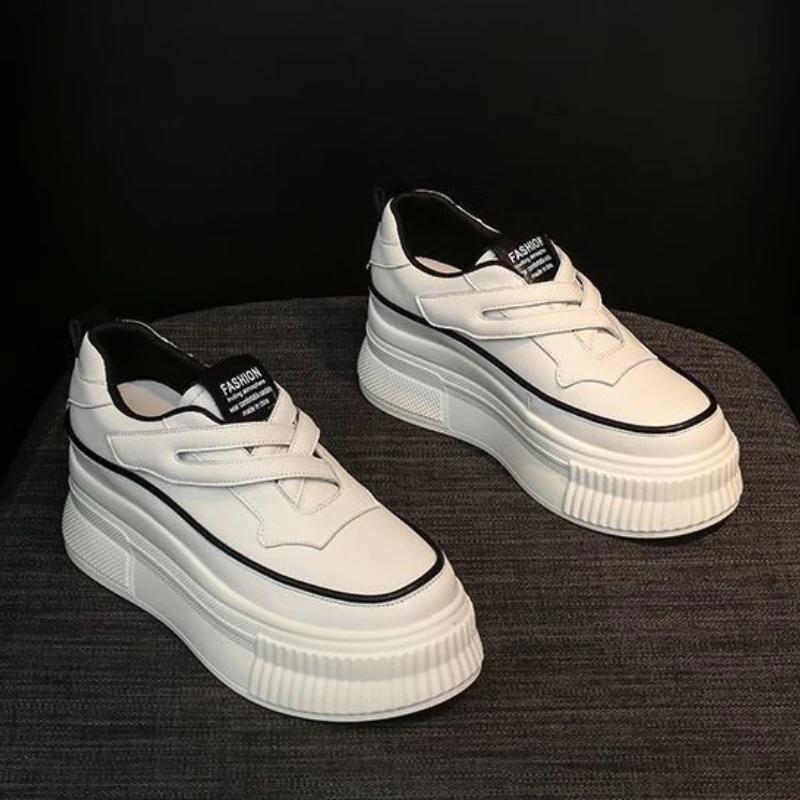 Fashion Spring Autumn Women's Sports Shoes Whit Round Toe Ladies Footwear Athletic Sneakers Designer Luxury Comfortable and Elegant H 39