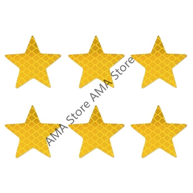 X7JF Reflective Star Decals for Car and Bikes Stylish Color for Enhanced Night Safety