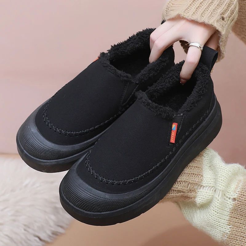 New Women's Woolen Cotton Shoes Comfortable and Warm Anti-slip and Durable Casual Cotton Shoes Free Shipping Women's Shoes