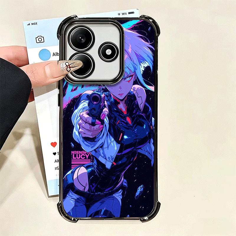 E-Edgerunners Anime Lucy Soft Phone Case For Xiaomi Poco X7 X8 Pro Max X6 X5 X3 F8 Ultra F7 M8 M7 M5S Redmi 15C 15A 15 14C 13C 1