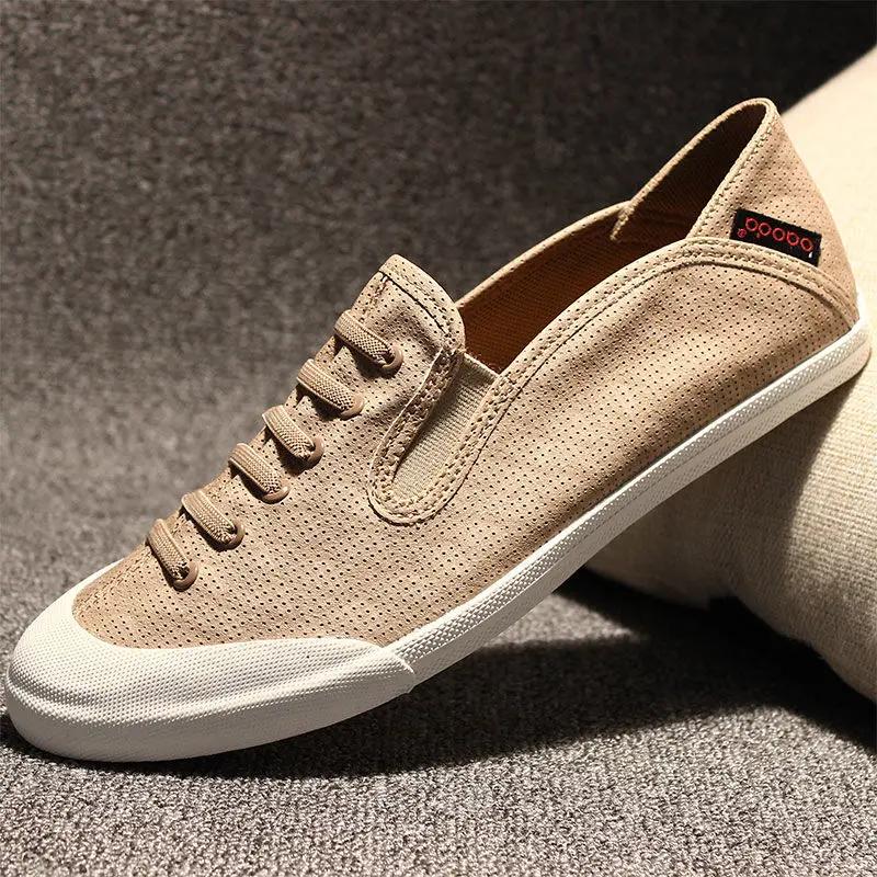 Fashion Vulcanize Shoes For Men Loafers Sneakers Man Casual Slip-ons Korean Style And Cheap Legitimate Walking Low Price Breathable