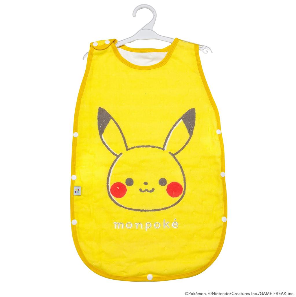 Pokemon Baby Sleeper Monpoke Pikachu Quadruple Gauze 45x60cm Character Goods Baby Pajamas Pokemon Yellow Morishita 4621436 [MORIPiLO]