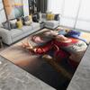 Harley-Quinn Cartoon Area Rug Large,Clown Girl Carpet Rug for Living Room Bedroom Decoration,Kitchen Bathroom Non-slip Floor Mat