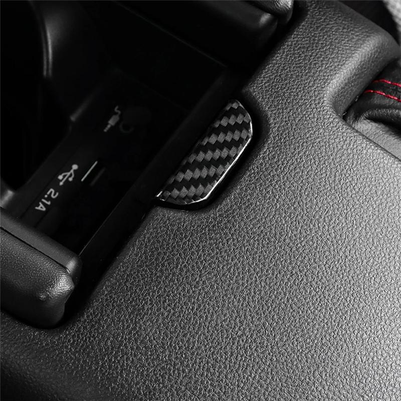 Real Hard Carbon Fiber for Subaru BRZ Toyota GR86 -2024 Central Storage Button Decor Interior Accessories