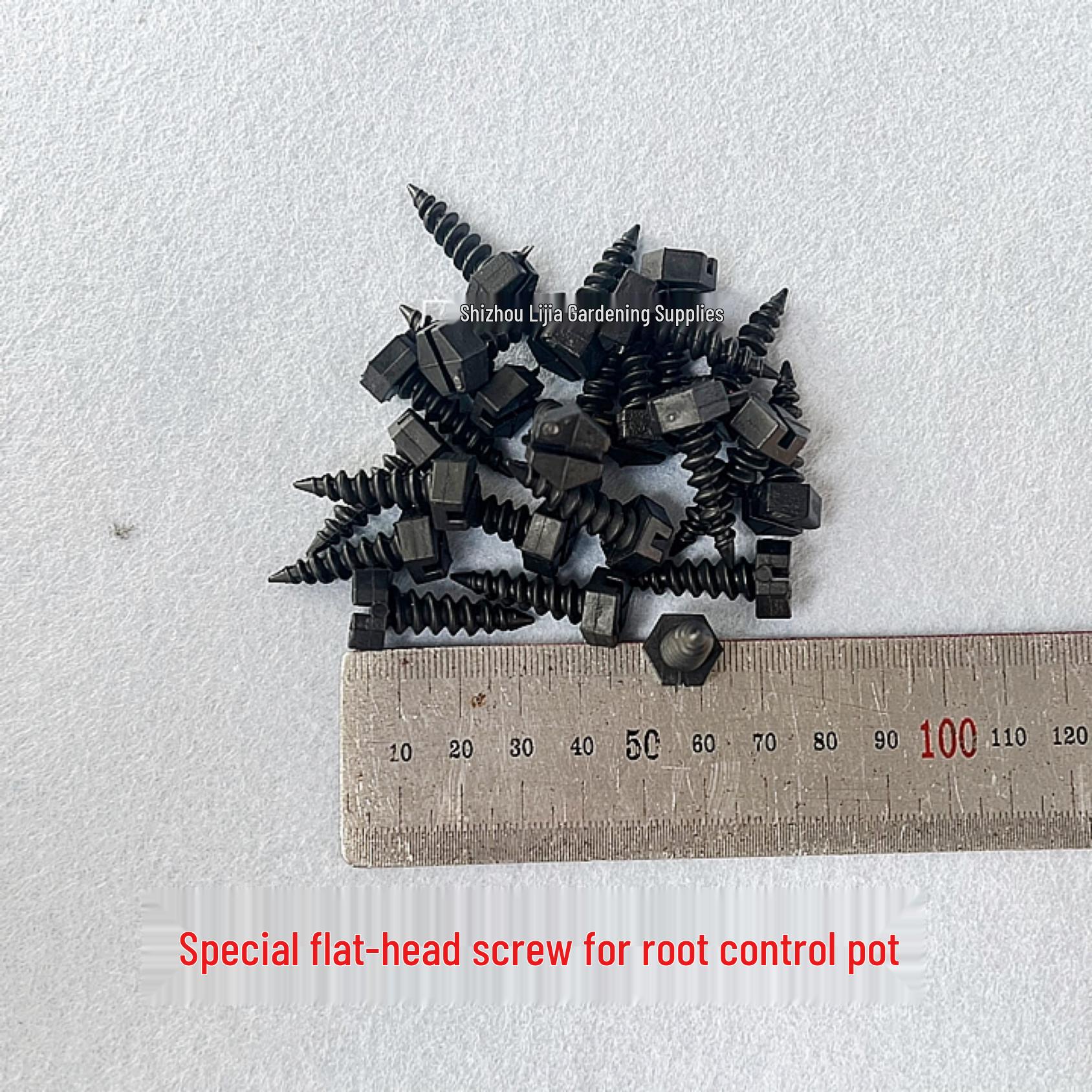 Black Plastic Slotted Screw for Root Control Device Fixing and Drainage Board Connection 100 Root Control Screws