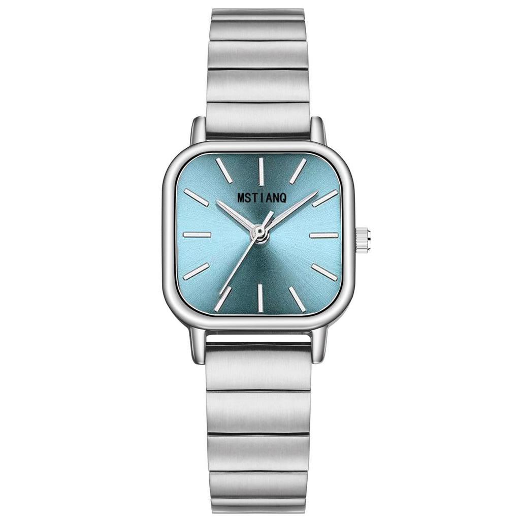 Cold Wind Simple Square Small Dial Watch Female Student Versatile Women Steel Belt Quartz Watch Female