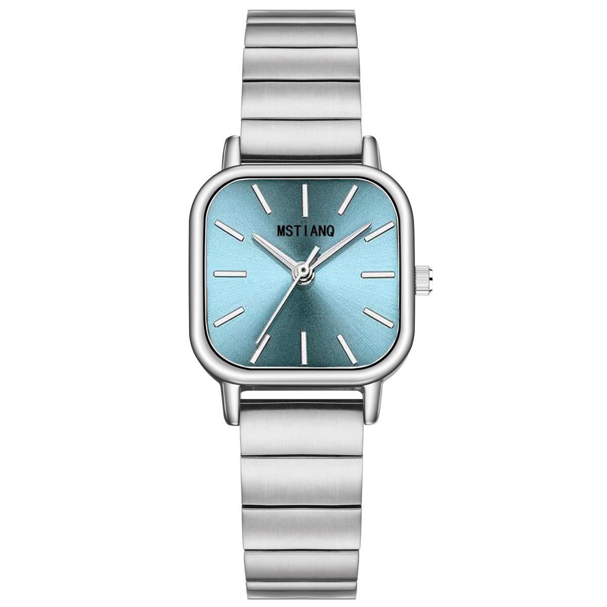 

Cold Wind Simple Square Small Dial Watch Female Student Versatile Women Steel Belt Quartz Watch Female