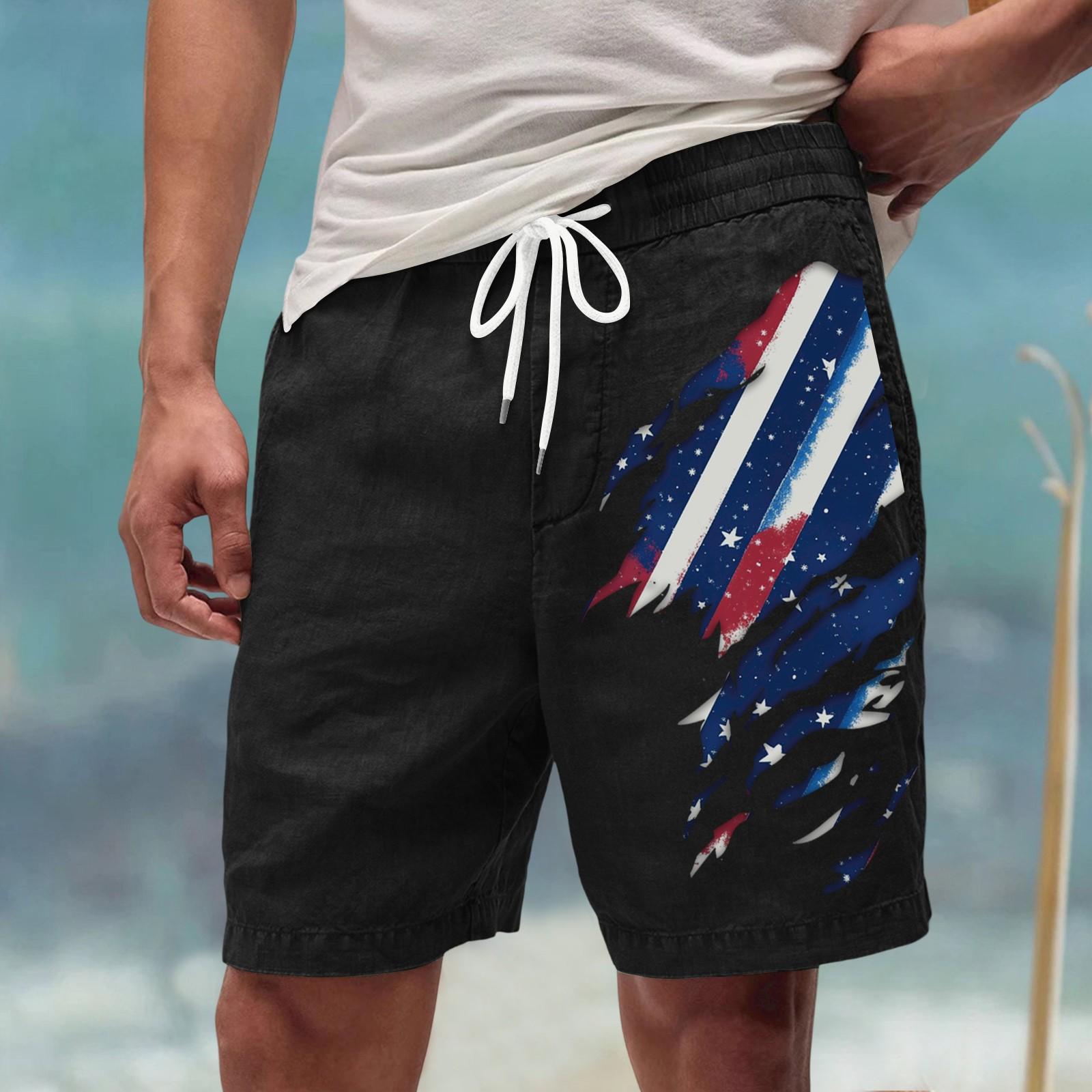 

Мужские летние большие повседневные свободные спортивные брюки пляжные шорты L чёрный