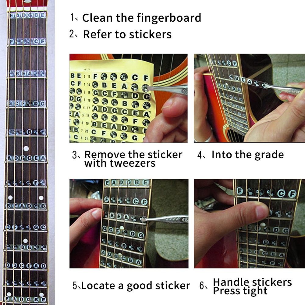 1Pcs Guitar Fretboard Note Sticker Musical Scale Label for Beginner Practice