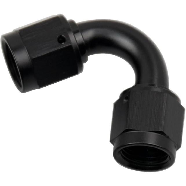 6AN Female To 6AN Female 120 Degree Swivel Coupler Fitting Adapter Union Aluminium Black