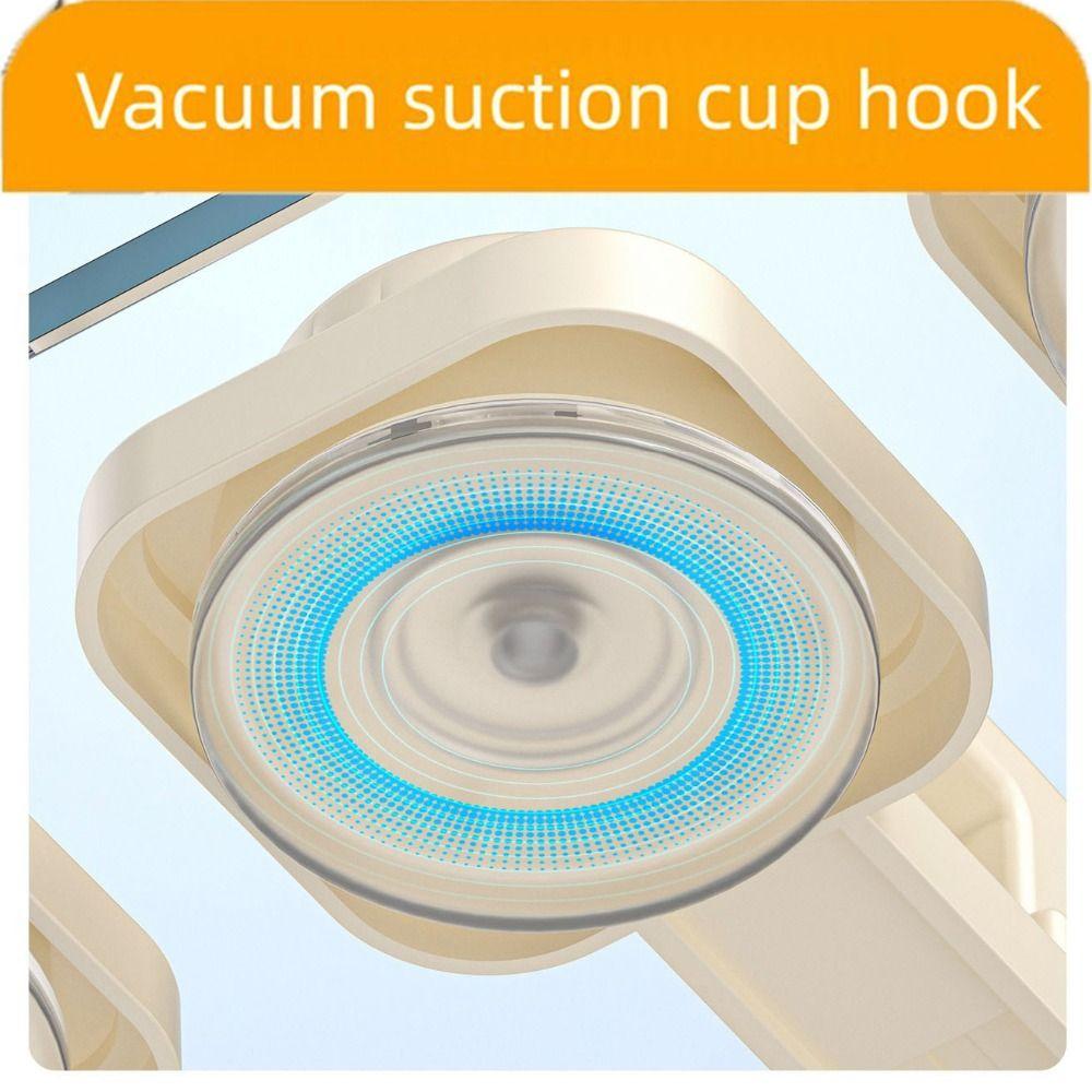 Wall-Mounted Suction Cup Towel Rack Strong Suction Rotatable Retractable Towel Bar Waterproof Space Saving Hanging Towel Holder