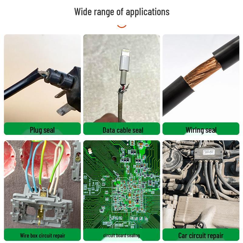 Electrician's Waterproof Liquid Insulating Cloth Tape - Black, Flame Retardant, Ideal for Wire Joints & Cables