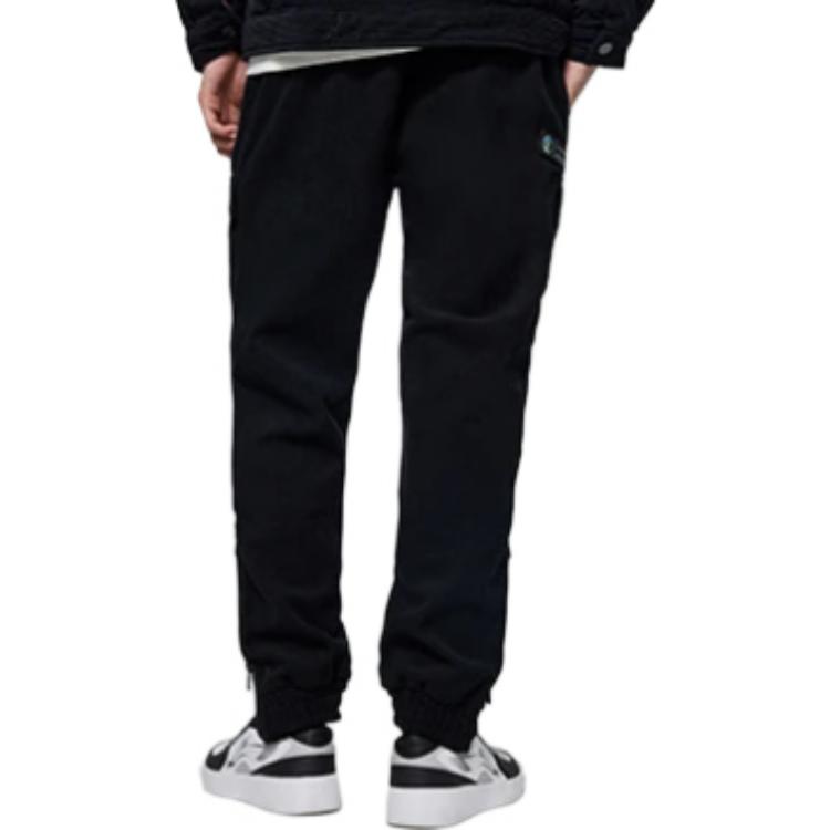 Li-Ning Wade Series Solid Color Letter Embroidery Drawstring Joggers Unisex Bottoms Black AKXSC69-1