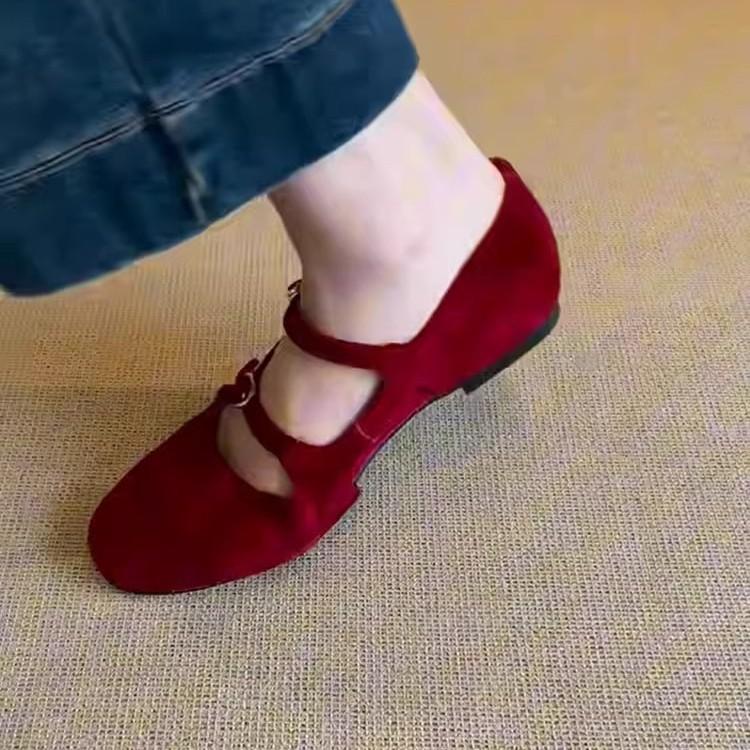 Versione in pelle di mucca~ Scarpe Mary Jane a taglio basso in vera pelle da donna 2025 nuove super morbide casual da pendolarismo piccole scarpe in pelle da donna scarpe singole