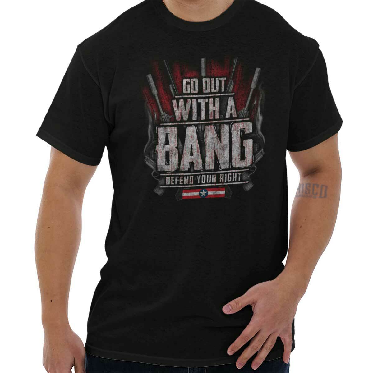 Defend Gun Rights 2nd Amendment Pro 2A Womens or Mens Crewneck T Shirt Tee M