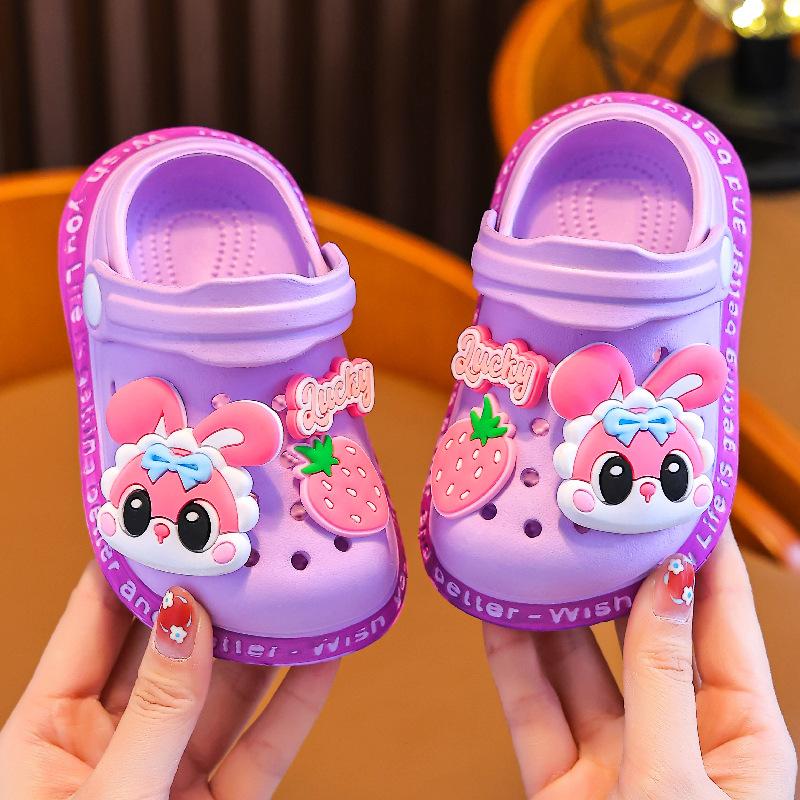 Girls' Shoes, Summer Cartoon Hole Shoes, Cool Slippers