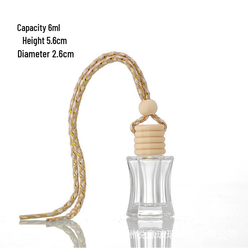 Car Aromatherapy Hanging Refillable Glass Diffuser Bottle Ornament