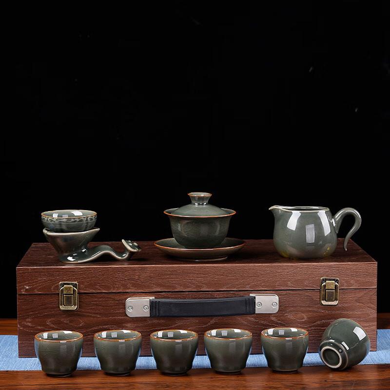Elegant Chinese Ceramic Tea Set Gift Box