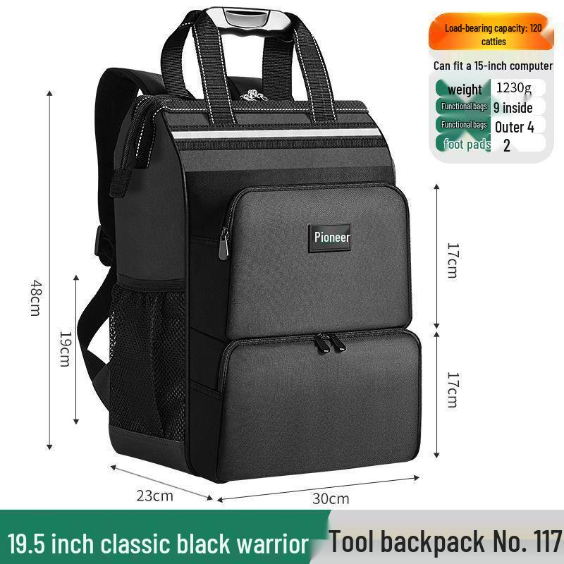 Rainproof Multifunctional Oxford Cloth Double Shoulder Tool Bag Set for Electricians, Fishing, and Woodworking