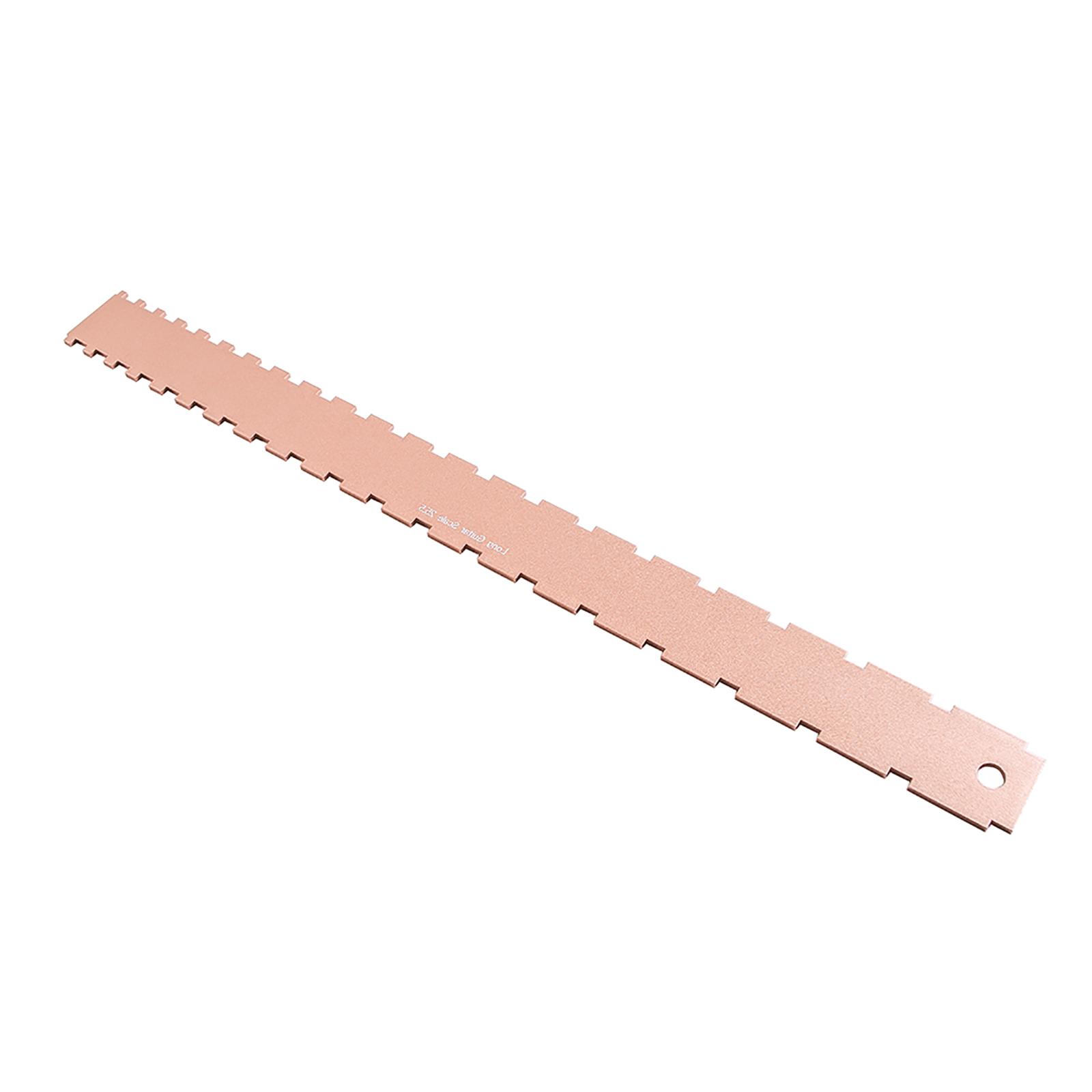 

Guitar Neck Luthier Notched Straight Fretboard Edge Fret Ruler Aluminum Luthiers Tool Compatible For Gibson Fender Guitar gold #1