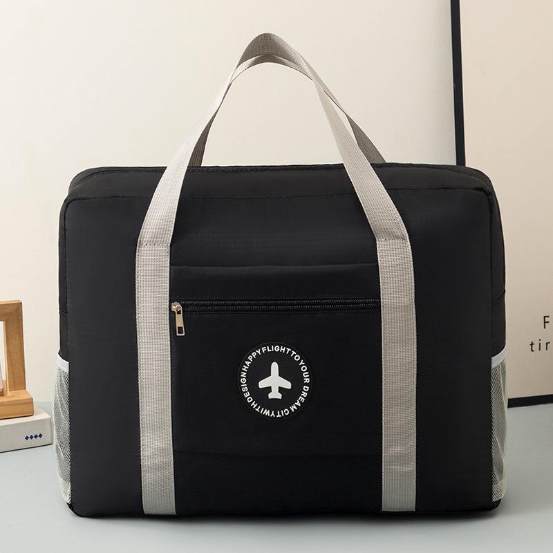 

Современная минималистичная складная водонепроницаемая дорожная сумка - Большая вместимость и модная 17*35*45cm чёрный