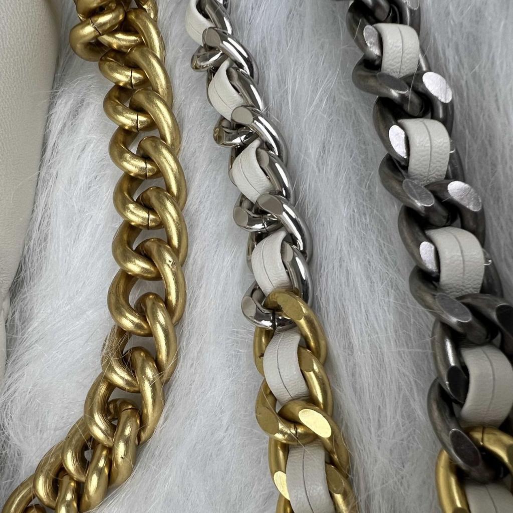 New diamond cloud bag chain bag leather mouth cover bag large capacity women's bag single shoulder oblique span bag