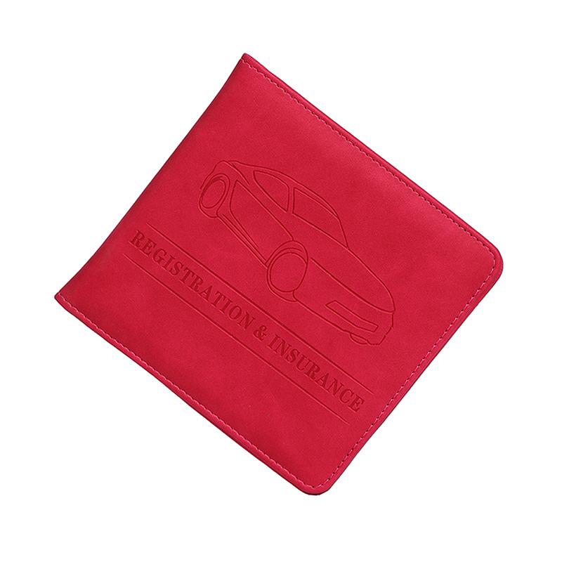 Držák na pojištění vozidla z umělé kůže z umělé kůže, kryt na řidičský průkaz, úložný vak na dokumenty, držák kreditní karty, peněženka...