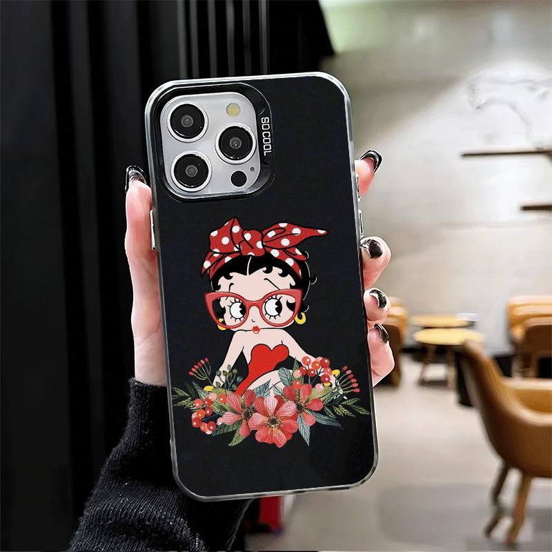 B-Bettys B-Boops Girl Soft Phone Case for iPhone 15 16 17 Pro Max 17Air 16E 14 Plus 13 12 Mini Shockproof Cover Back Shell