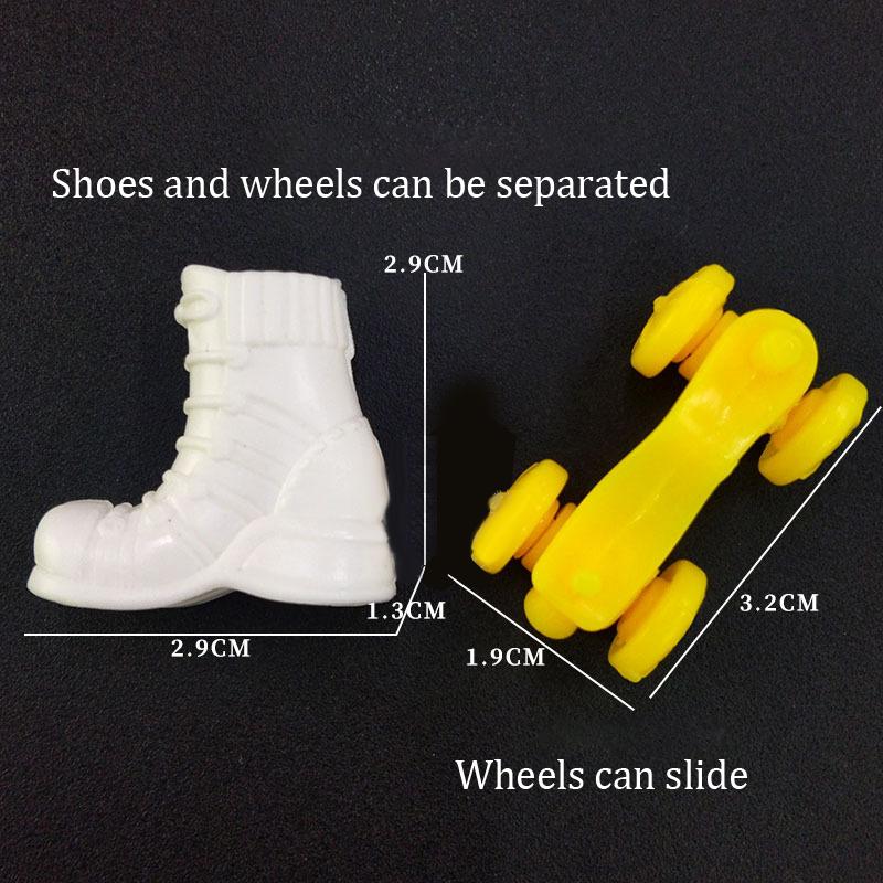 1 para mini wrotek dla lalki 30 cm 1:6 Miniaturowych Butów na Rolkach do Domku dla Lalek Zabawki do Zabawy w Udawanie dla Dzieci Akcesoria dla Lalek