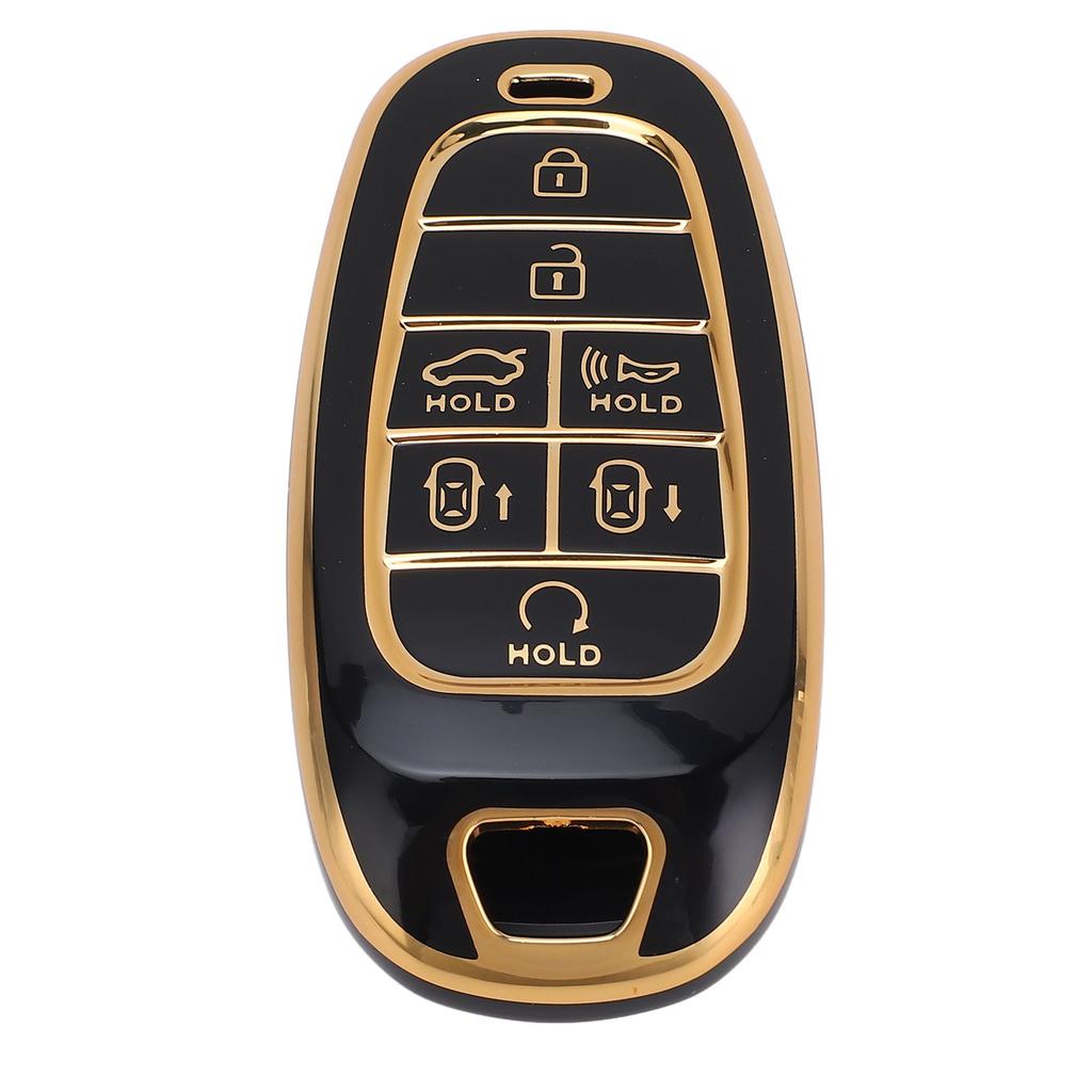 7 Tasten Auto Schlüsselanhänger Hülle PU Vollständige Abdeckung Schützend Tragbar Auto Schlüsselhülle Schutz für Sonata