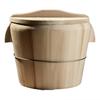 Practical-Kitchen Tool Portable Natural Wooden Steaming Rice Bucket With Lid Steamed Rice Barrel Canteen Restaurant Steamer