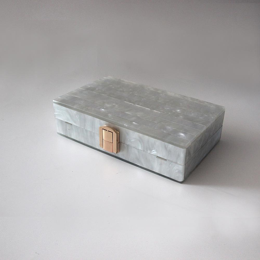 Neues Modeaccessoire, Party, Abschlussball, Damen-Abendtasche, Marmor, elegante, trendige Acryl-Handtasche, Nacht-Dinner-Handtasche, lässige gestreifte Clutch-Geldbörse