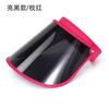 UV Protection Sun Hat, Black Transparent Visor Hat, Open-top Hat, Transparent, Oil and Rain Resistant, Plastic for Cycling