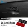 Prawdziwa miękka naklejka z włókna węglowego do Renault Megane Fluence 3 RS 2009 2010 2011 2012 2013 2014 LHD RHD Pasażer Pudełko Przełącznik Wykończenie