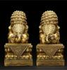 1pair Attracting Wealth Copper Lion Ornaments Home Living Room Bedroom Office Decoration
