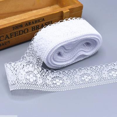 10 Yards White Lace Ribbon Tape 4cm Lace Trim DIY Embroidered for Sewing Decoration African Lace Fabric  Lace Applique
