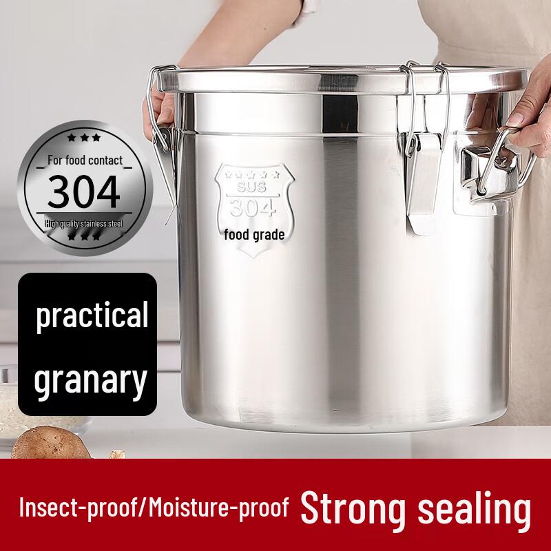 Recipiente Hermético para Armazenamento de Alimentos de Aço Inoxidável 304 Espesso