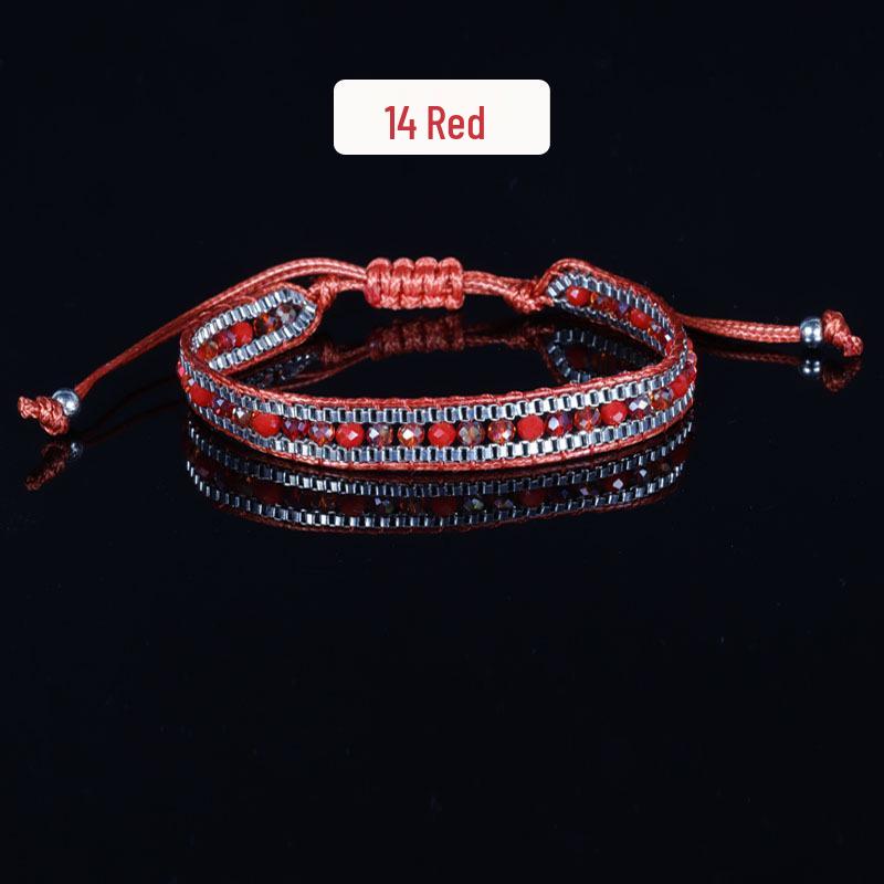 Retro Bohemian Crystal Rope Bracelet