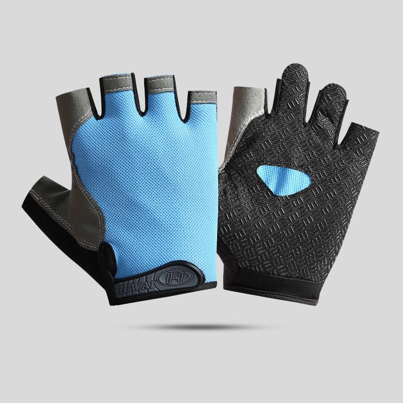 Shock-Absorbing Fingerless Fitness Gloves: Breathable, Non-Slip, Sweat-Wicking, Anti-Callus, for Machine Training, Suitable for Men and Women