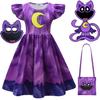 Vestiti da Principessa per Bambina Critters Sorridenti Cosplay Cane da Siesta Cane Giorno Costume Maschera Bambini Halloween Cartone Animato Vestiti Vestito Casual