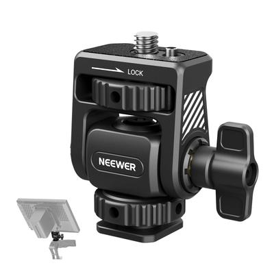 NEEWER Upgrade Camera Monitor Mount, 360° Rotation, 180° Tilt, with Cold Shoe/Anti-Twist Screw, Compatible with Atomos Ninja 5 (5-inch To 7-inch), Cam