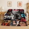 Retro MJ Michael Jackson King of Pop Weiche Flanelldecke, Gemütliche Decke für Bett, Couch, Sofa, Schlafzimmer, Wohnzimmer, Reise