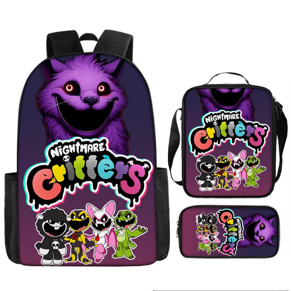 Around Poppy's Game Time Backpack Anime School Bag New Burden Reduction Ridge Protection Elementary School Backpack