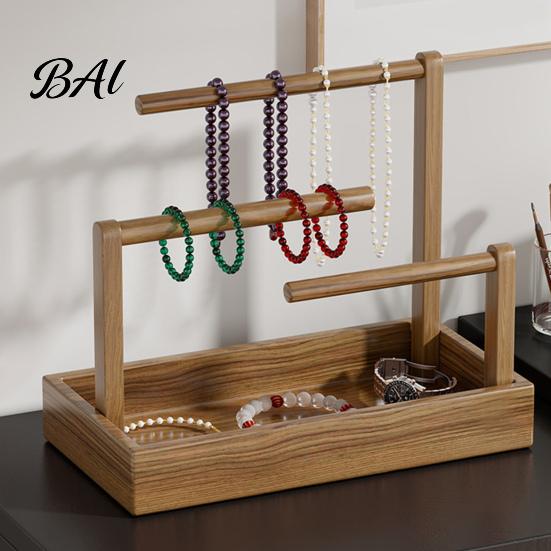 Hair Band Organizer Wooden Headband Holder Stand, Accessories Tray for Hairbands, Scrunchies, Wood Storage Rack Ties, Bows & Clips, Jewelry