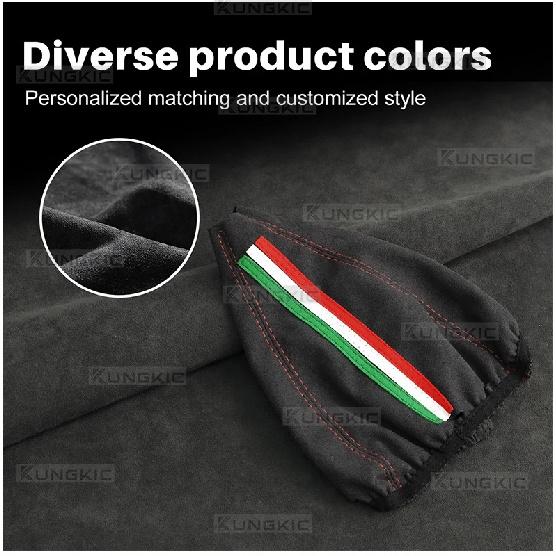 Suede For Fiat 500 2011-2024 Abarth 595 695 2016 2017 2018 2019 2020 2021 2022 2023 2024 Gear Shift Boot Manual Shifter Cover