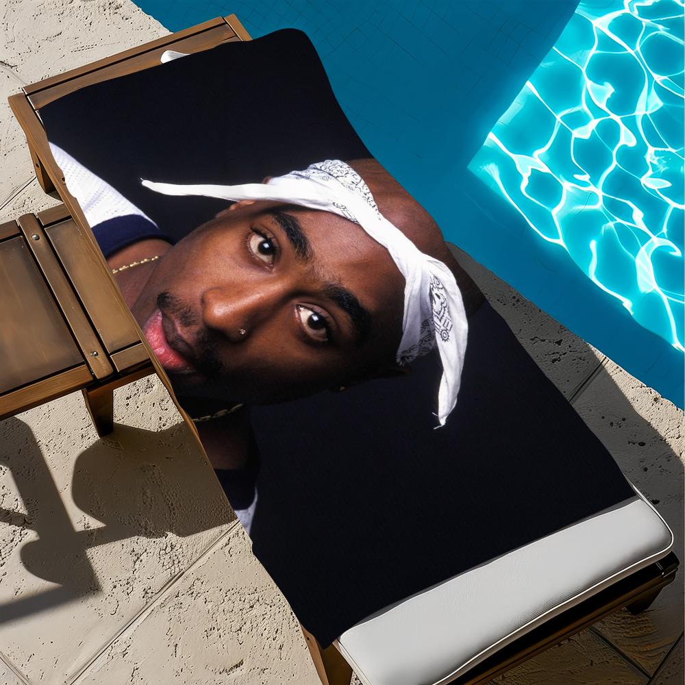 Handtuch T-TupacS Sauna Geschenk PoolFitnessstudio Strand Reise Dusche Schnelltrocknend Sport Handtücher S-ShakurS Camping Weich